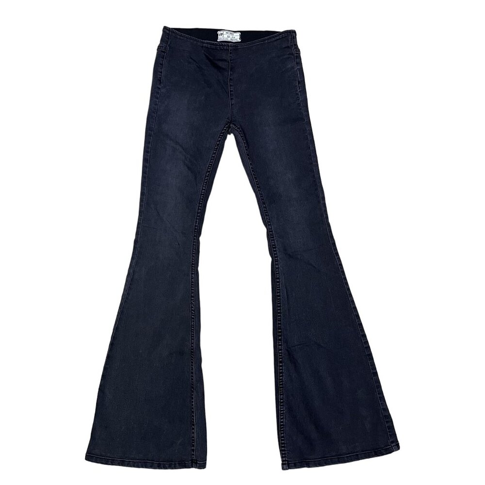 Free People We The People Jayde Flare Black Jeans Size 26